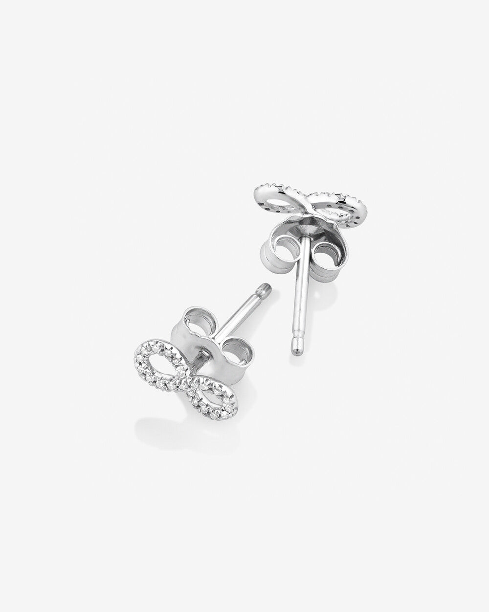 Mini Infinity Earrings with Laboratory-Grown Diamonds Revat Jewels