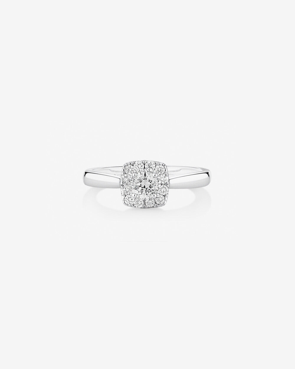Engagement Ring with 0.50 Carat TW of Diamonds in 14kt White Gold Revat Jewels