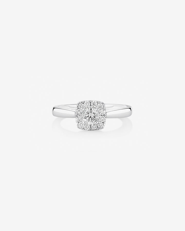 Engagement Ring with 0.50 Carat TW of Diamonds in 14kt White Gold