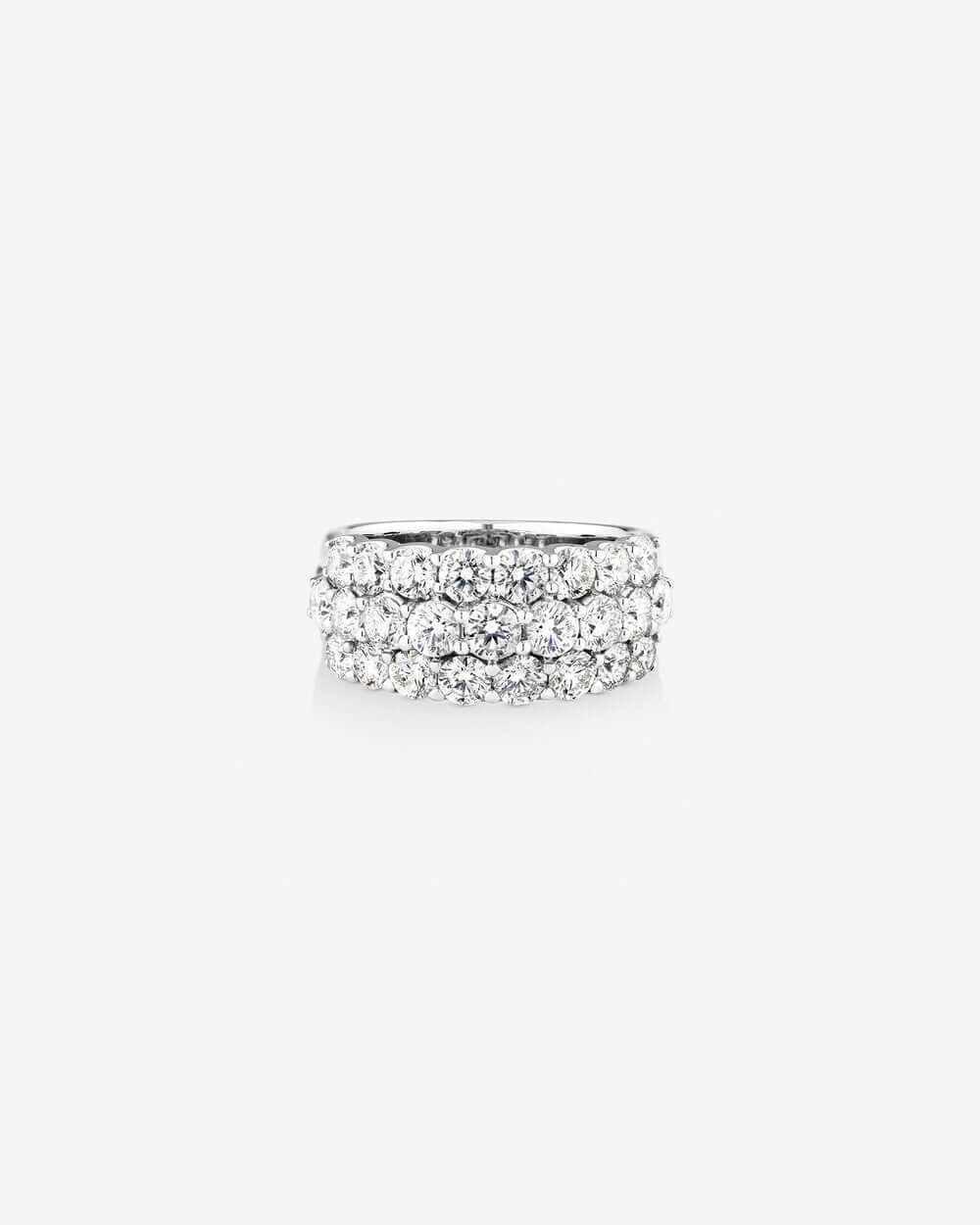 Ring with 3 Carat TW of Diamonds in 14k White Gold, showcasing elegance and timeless beauty.