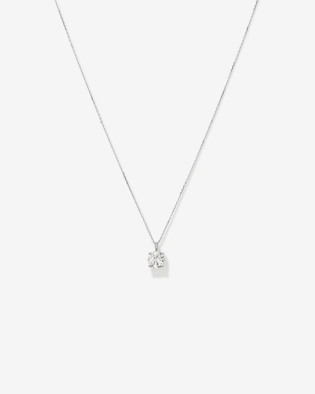 1.50 Carat TW Laboratory-Grown Diamond Solitaire Pendant in 14kt White Gold