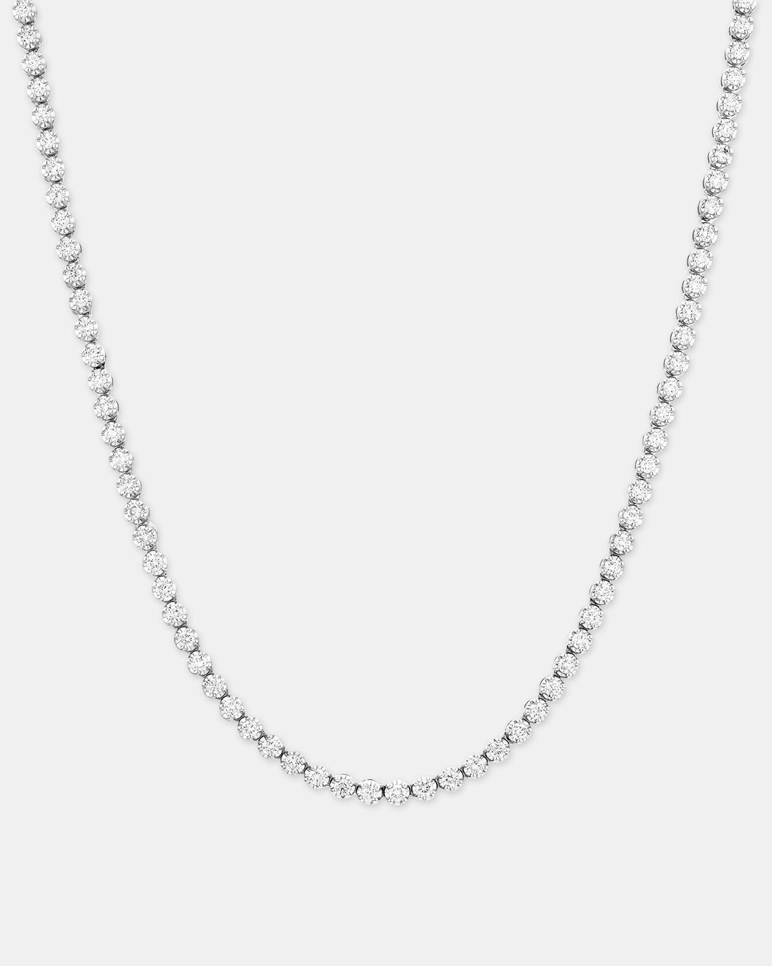 4.00 Carat TW Laboratory-Grown Diamond Tennis Necklace set in 14kt White Gold