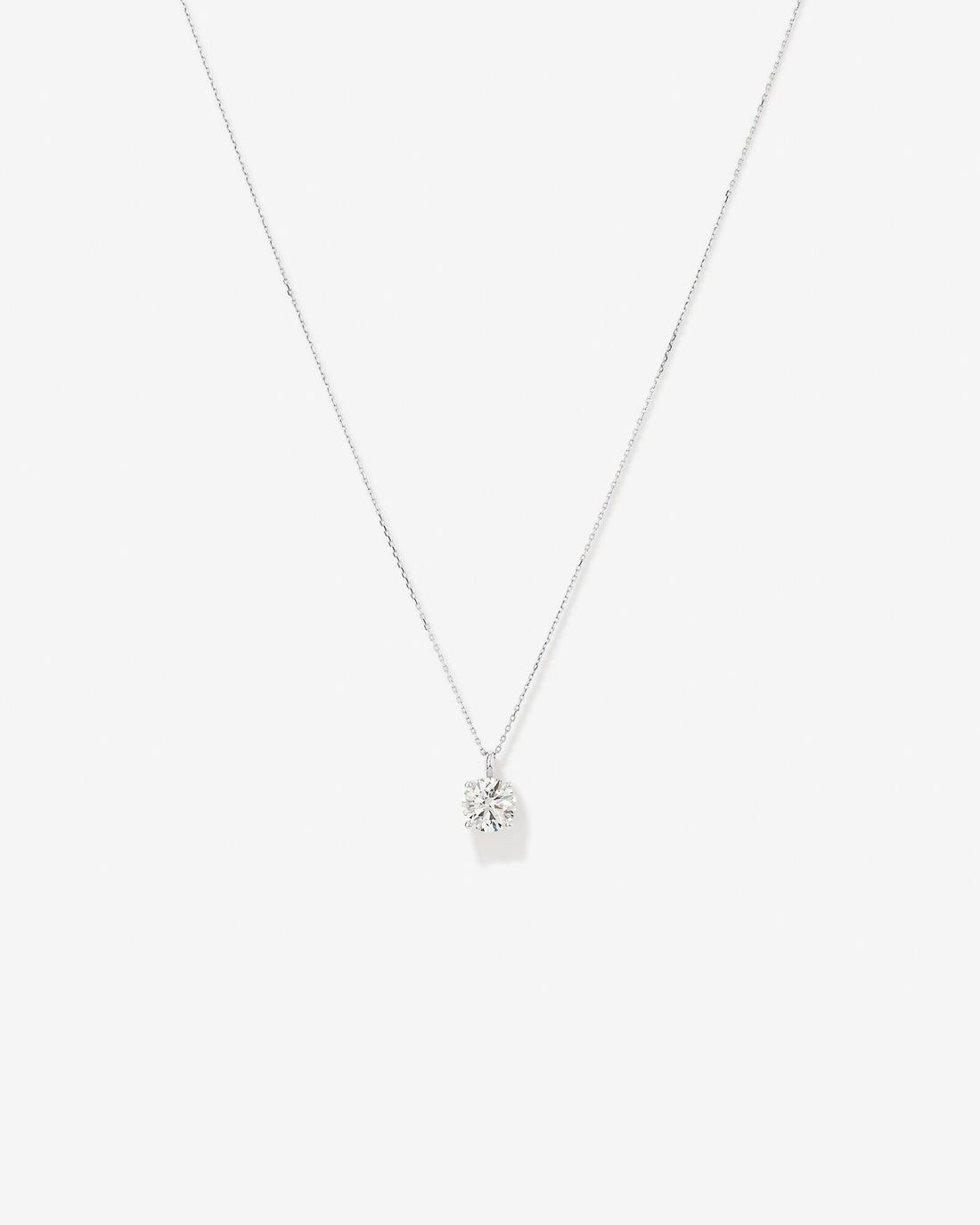 2.00 Carat TW Laboratory-Grown Diamond Solitaire Pendant in 14kt White Gold