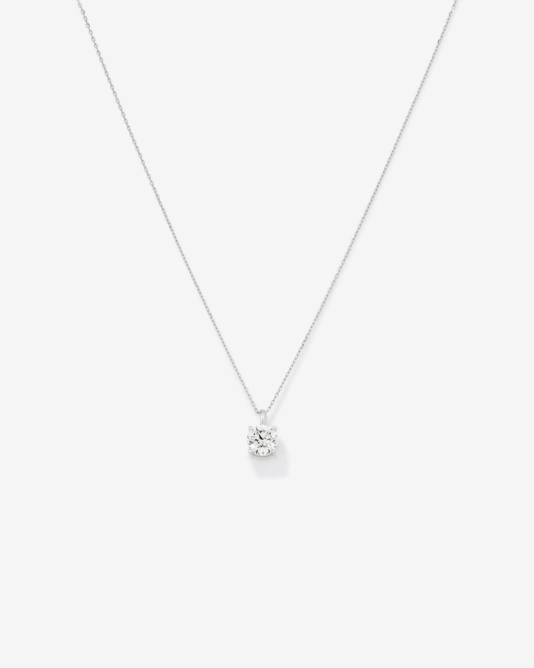 1.00 Carat TW Laboratory-Grown Diamond Solitaire Pendant in 14kt White Gold