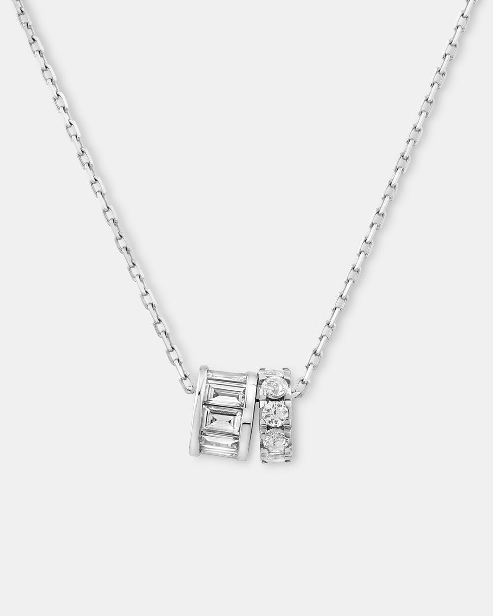 10.00 Carat TW Graduated Diamond Riviera Tennis Necklace in 14kt White Gold