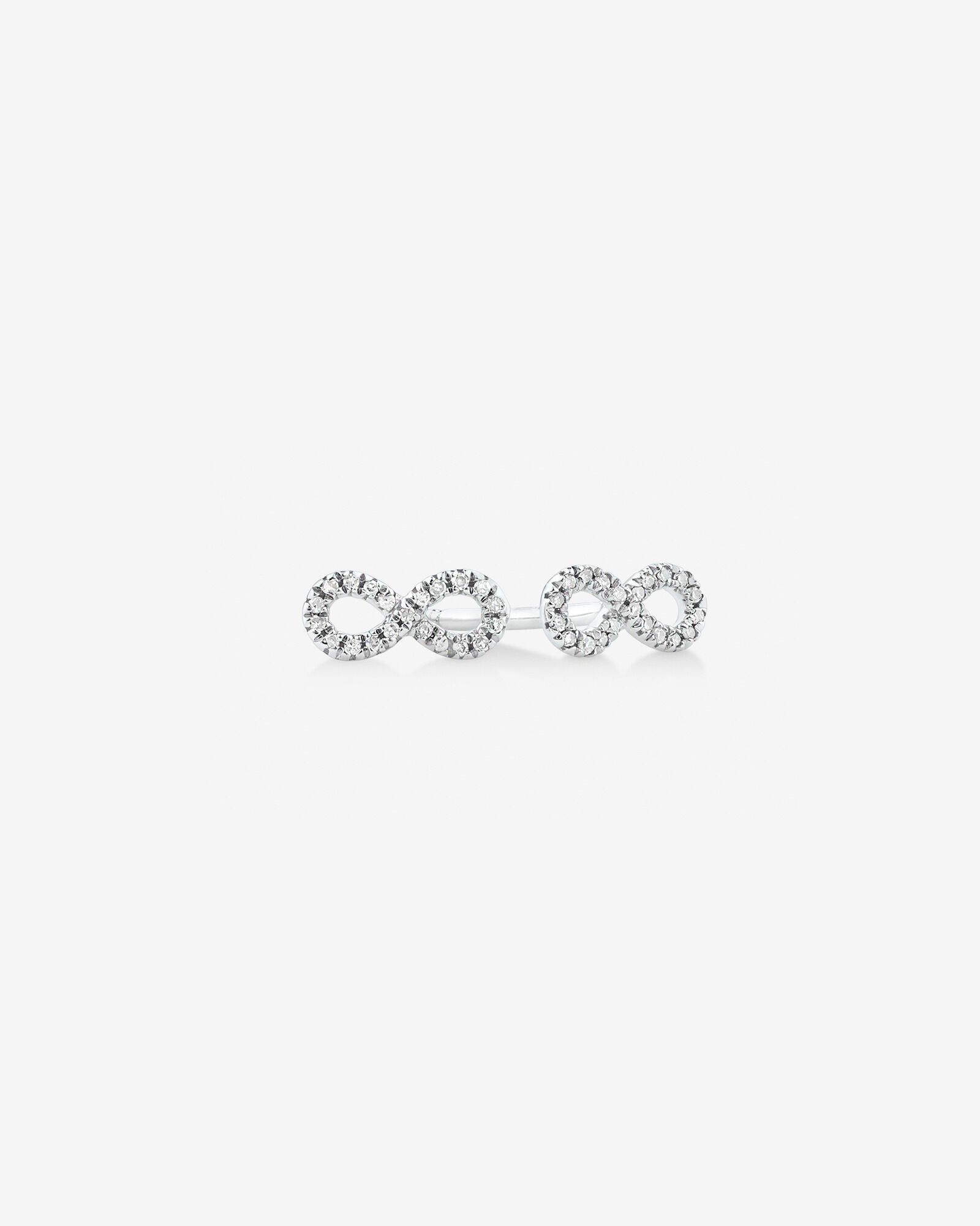 Mini Infinity Earrings with Laboratory-Grown Diamonds Revat Jewels