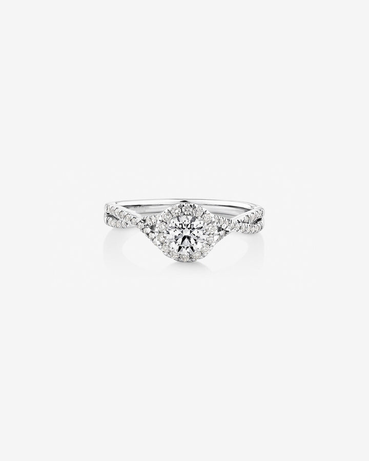 Engagement Ring with 0.70 Carat TW of Diamonds in 14kt White Gold