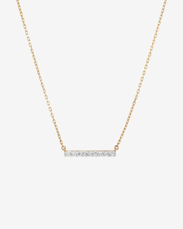 Bar Necklace with 0.10 Carat TW of Laboratory-Grown Diamonds in 14kt Yellow Gold