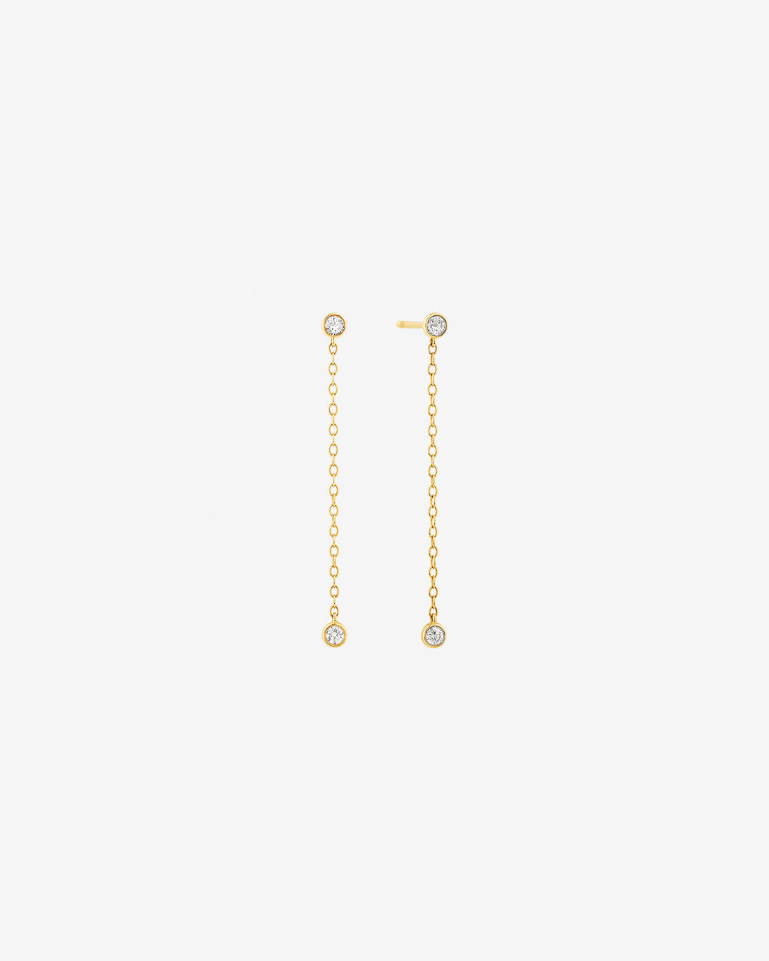 Serendipity 0.16 Carat TW Laboratory-Grown Diamond Drop Stud Earrings in Yellow Gold