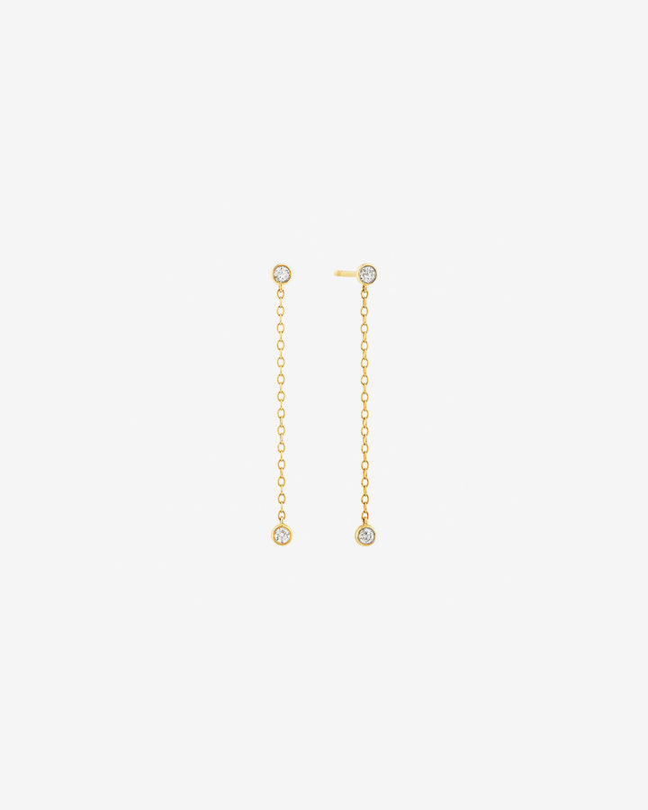 Serendipity 0.16 Carat TW Laboratory-Grown Diamond Drop Stud Earrings in Yellow Gold