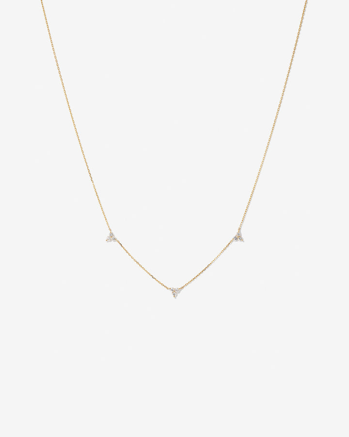 Station Necklace With 0.25 Carat TW Diamonds in 14kt Yellow Gold