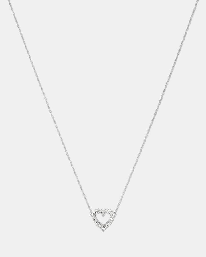 Heart Pendant with 0.25 Carat TW Diamonds in 14kt White Gold