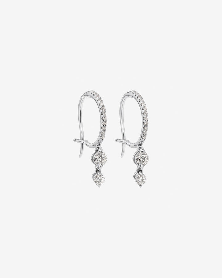 Double Drop Earrings with 0.48 Carat TW of Laboratory-Grown Diamonds in White Gold