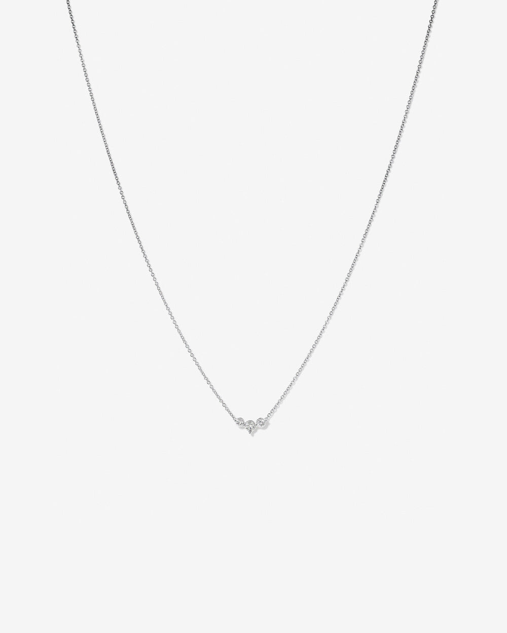 Necklace with 0.25 Carat TW Diamonds in 14kt White Gold Revat Jewels