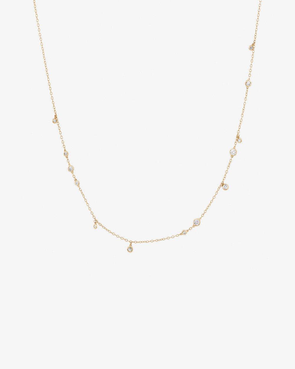 Necklace with 0.47 Carat TW of Laboratory-Grown Diamonds in 14kt Yellow Gold Revat Jewels