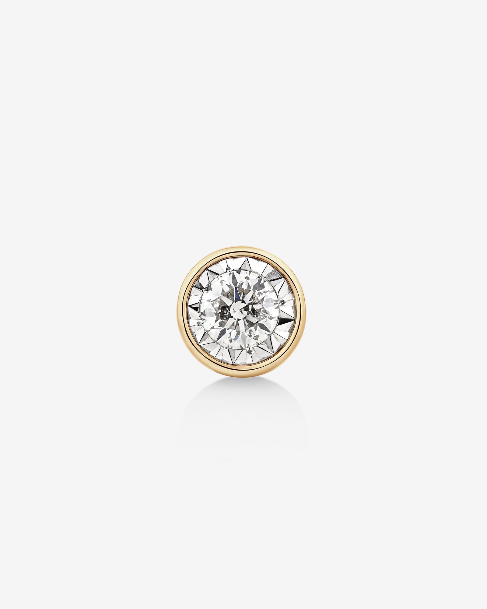 Single Solitaire Stud Earring with 0.30 Carat TW of Diamonds In Yellow Gold Revat Jewels