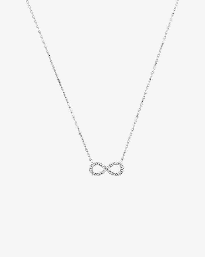 Infinity Necklace with Laboratory-Grown Diamonds in 14kt White Gold