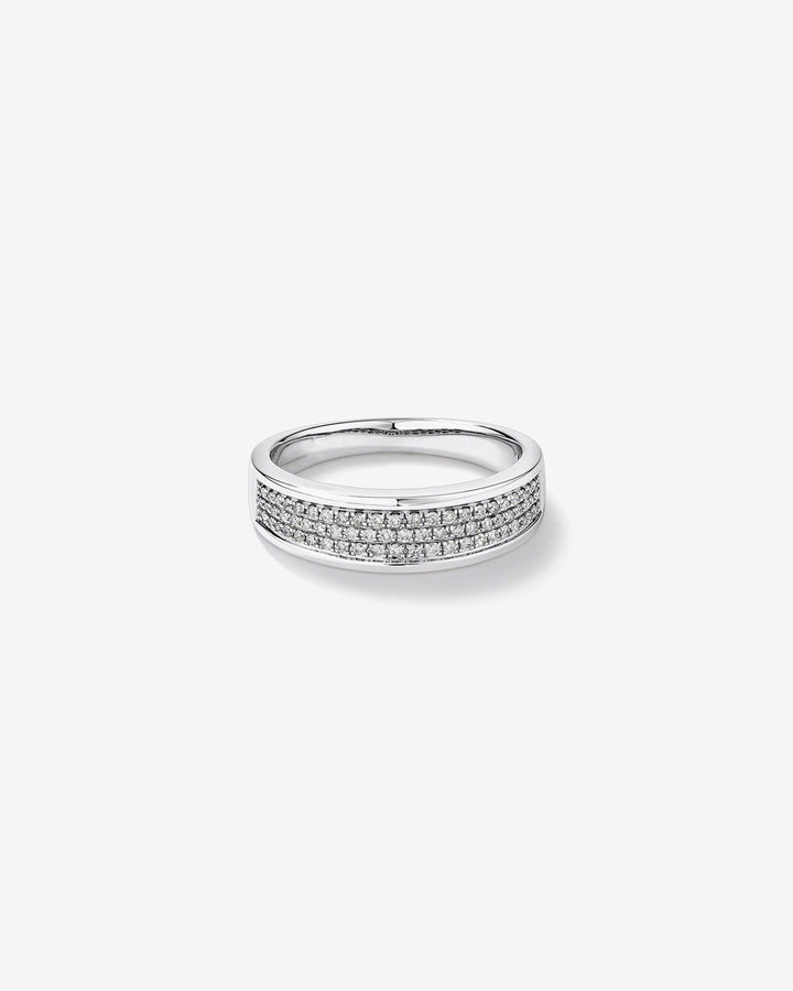 Men's Pave Ring with 0.33 Carat TW of Diamonds in 14kt White Gold