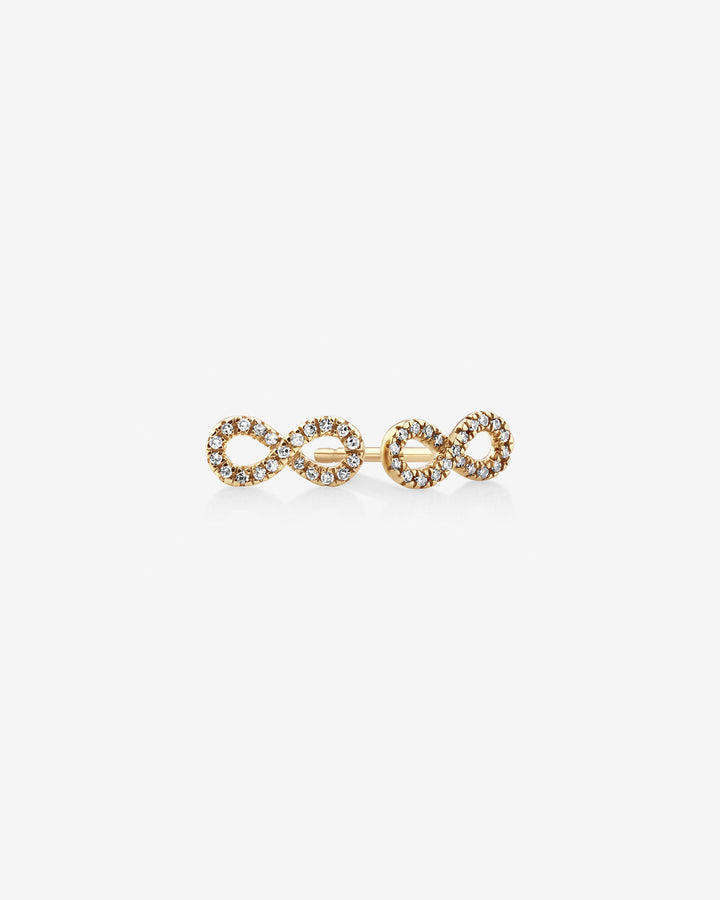 Mini Infinity Earrings with Laboratory-Grown Diamonds in Yellow Gold