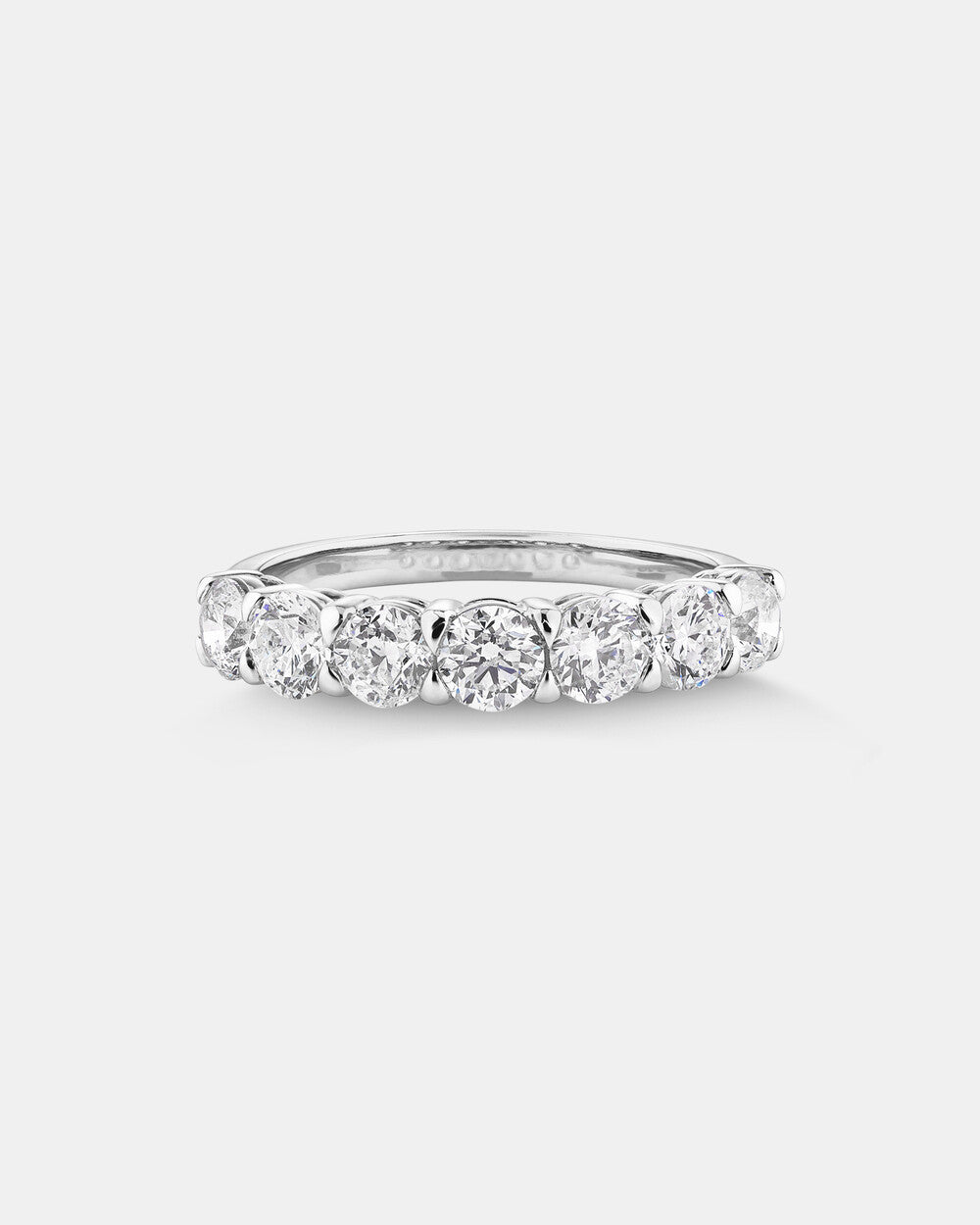 7 Stone Claw Wedding Ring with 1.61 Carat TW of Laboratory-Grown Diamonds