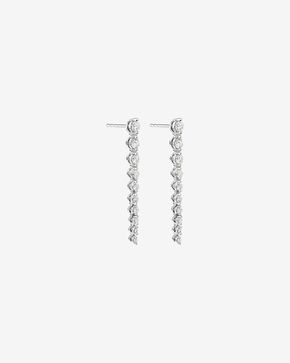 Drop Earrings with 1.00 Carat TW of Laboratory-Grown Diamonds in White Gold