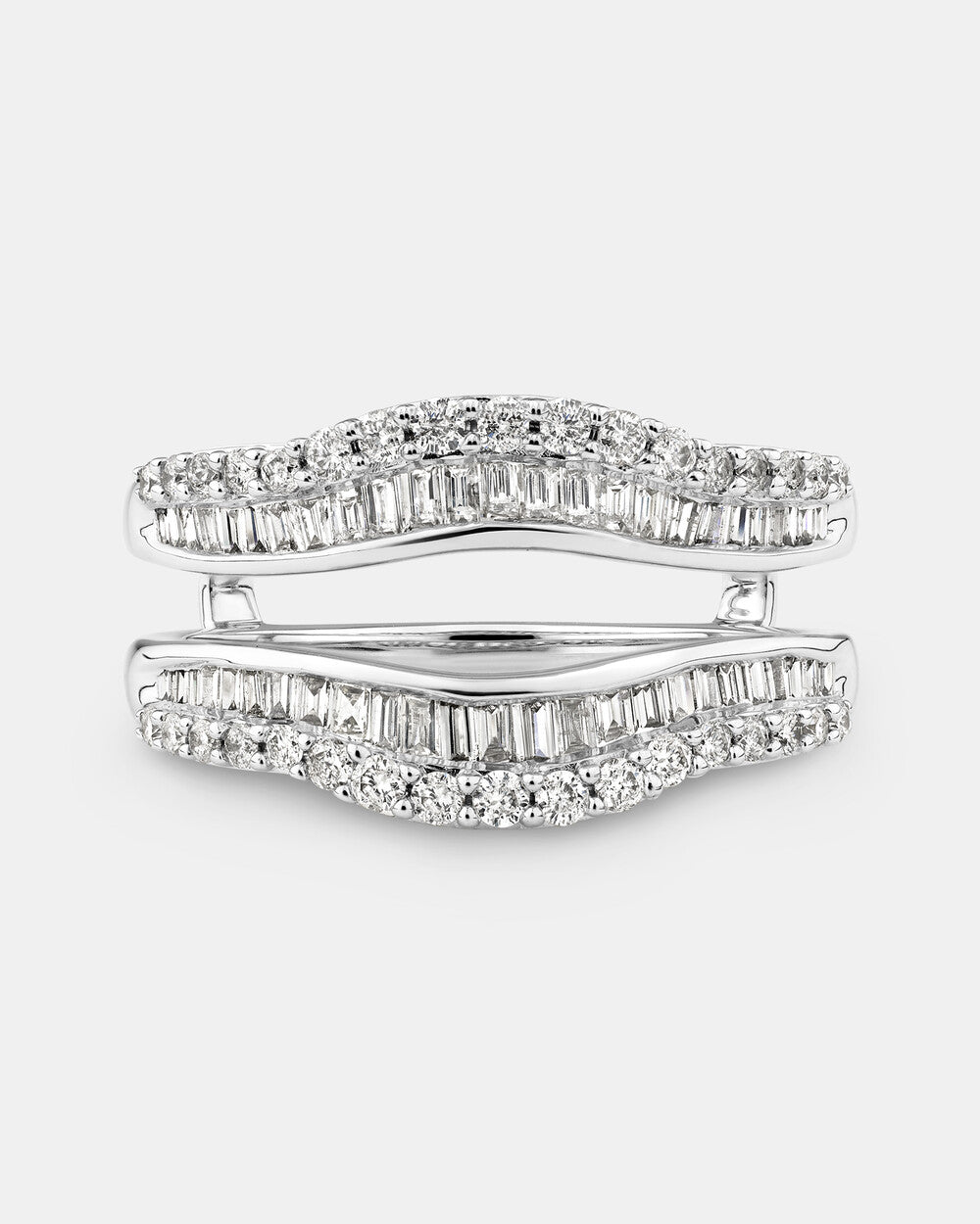 Enhancer Ring with 3/4 Carat TW of Diamonds in 14kt White Gold Revat Jewels