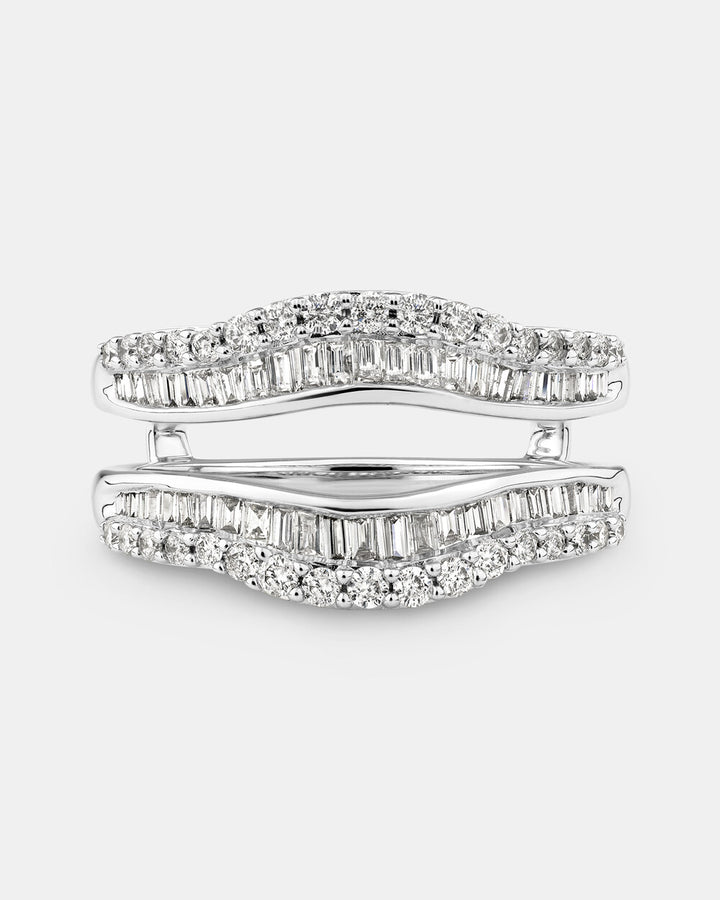 Enhancer Ring with 3/4 Carat TW of Diamonds in 14kt White Gold