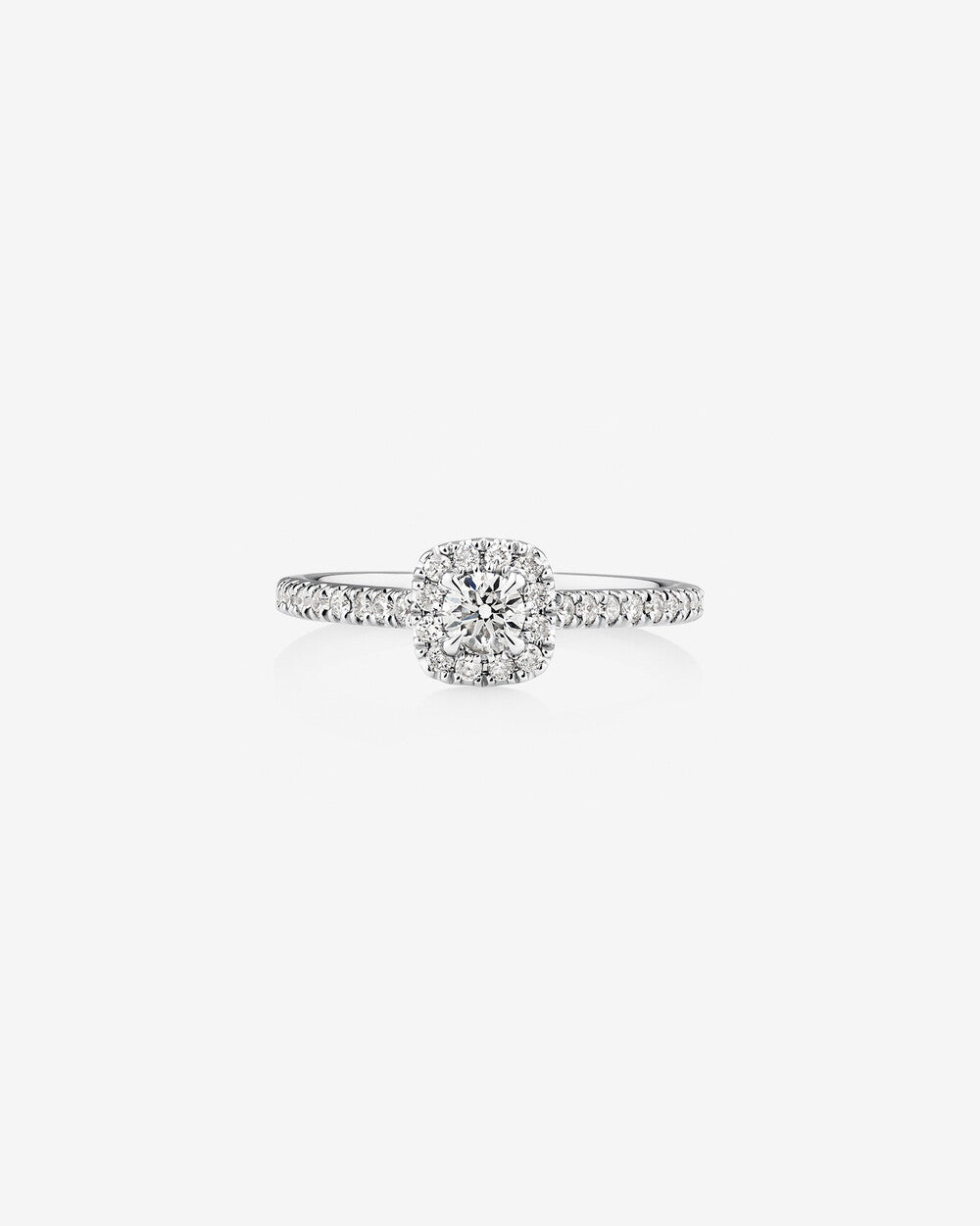 Engagement Ring with 1/2 Carat TW of Diamonds in 14kt White Gold Revat Jewels