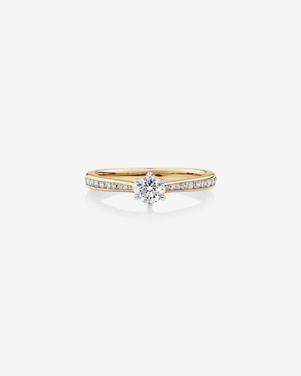 Ring with 0.48 Carat TW of Diamonds in 14kt Yellow & White Gold Revat Jewels
