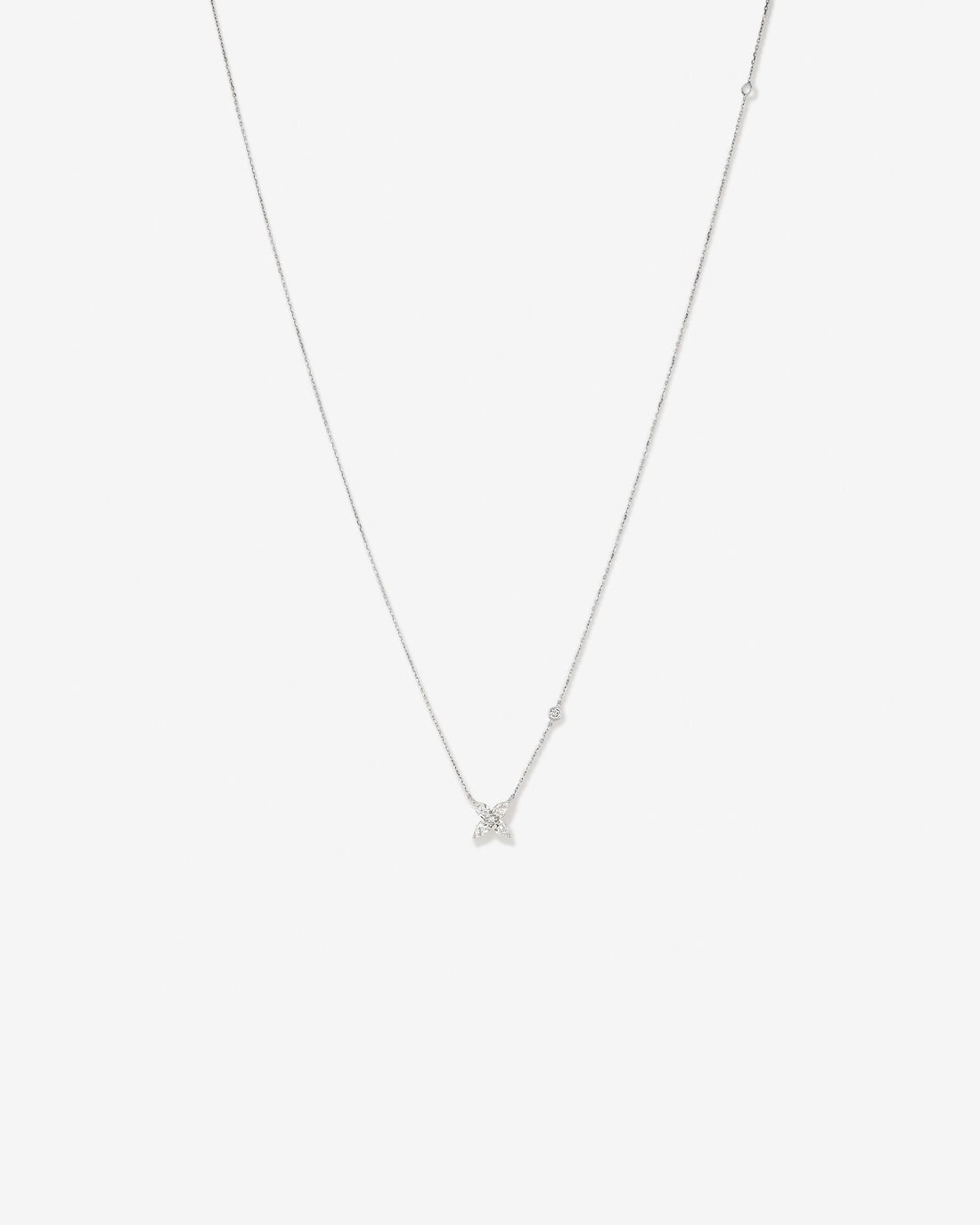 0.65 Carat TW Floret Laboratory-Grown Diamond Necklace in 14kt White Gold