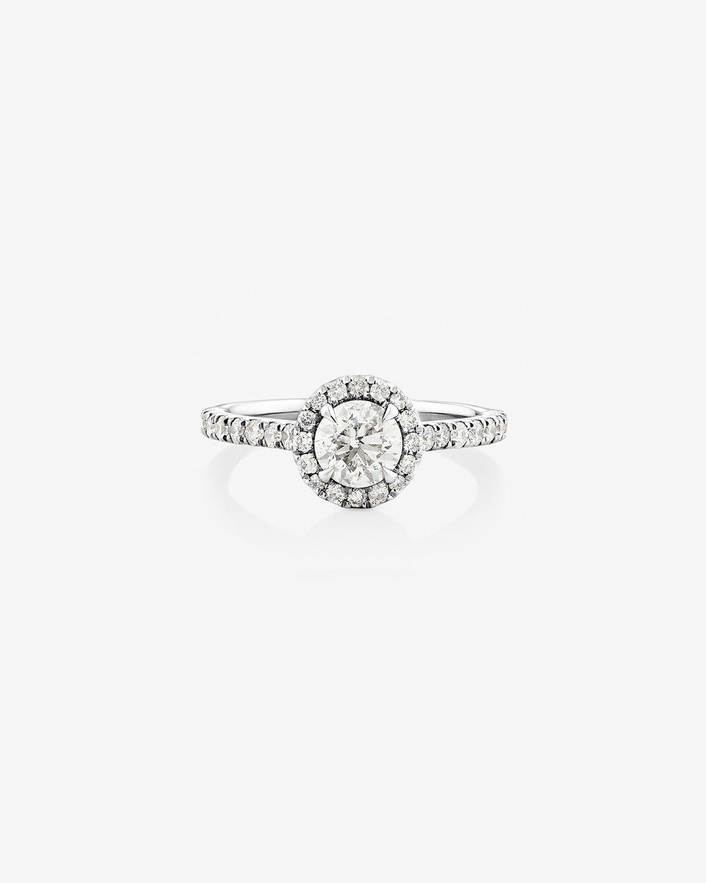 Engagement Ring with 1.38 Carat TW of Diamonds in 14kt White Gold