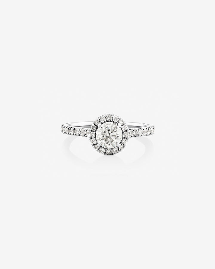 Engagement Ring with 1.38 Carat TW of Diamonds in 14kt White Gold