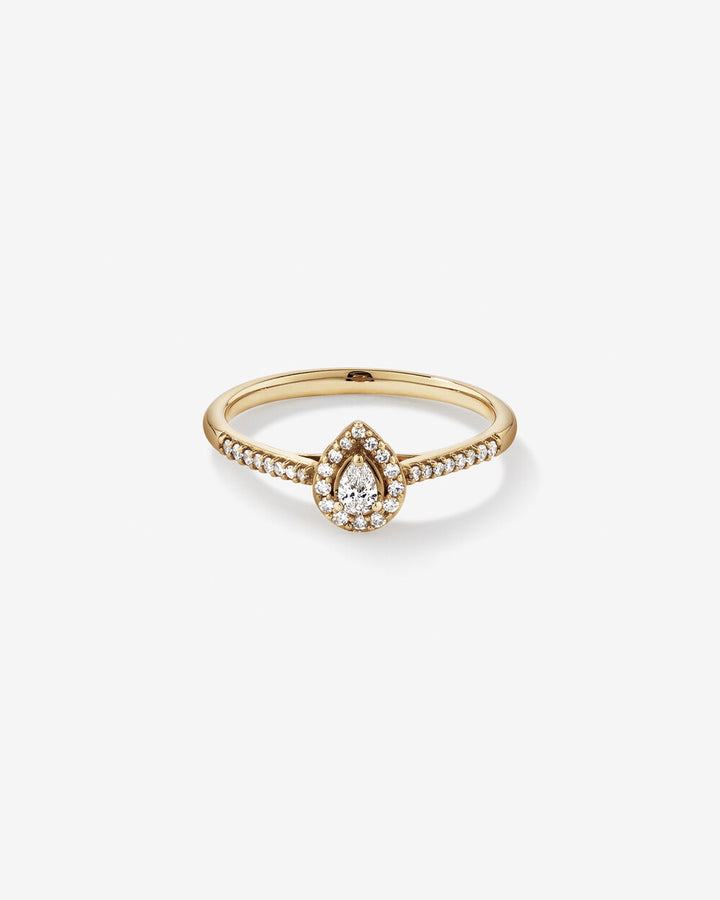 Pear Engagement Ring with .20TW of Diamonds in 10k Yellow Gold