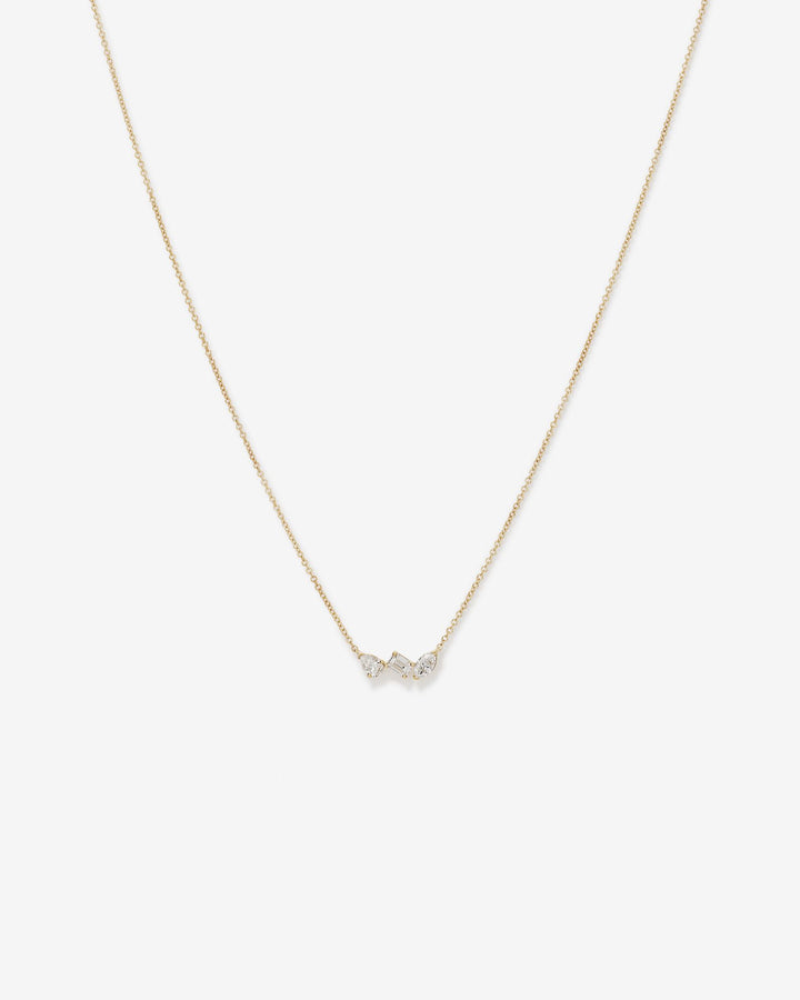 0.50 Carat TW Fancy Cut Laboratory-Grown Diamond Necklace in 14kt Yellow Gold