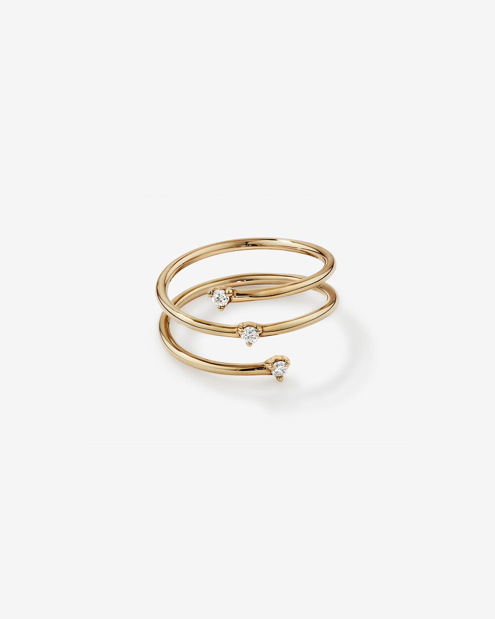 Diamond Accent Wrap Around Ring in 14kt Yellow Gold