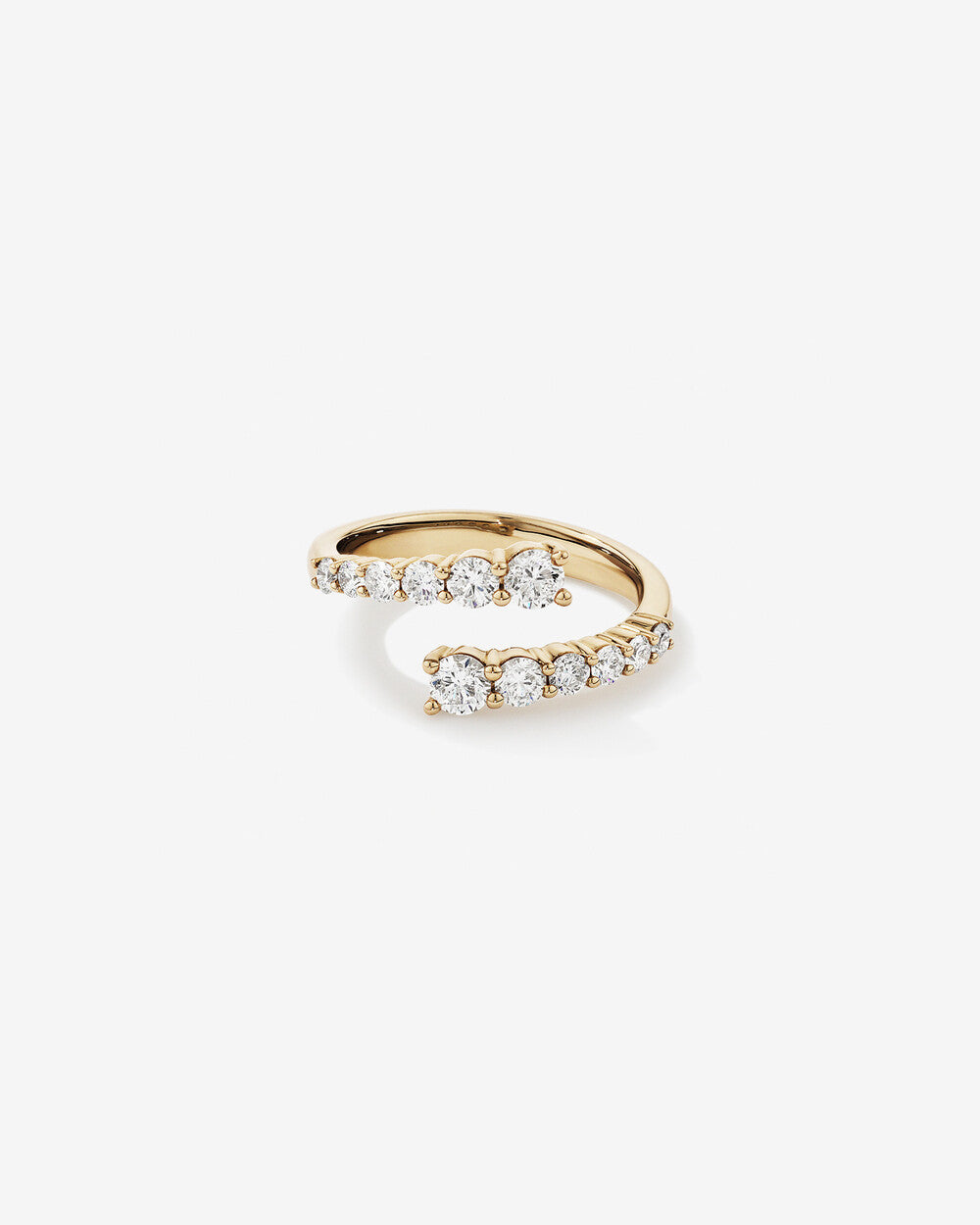 Bypass Ring with 1.00 Carat TW of Diamonds in 14kt Yellow Gold Revat Jewels