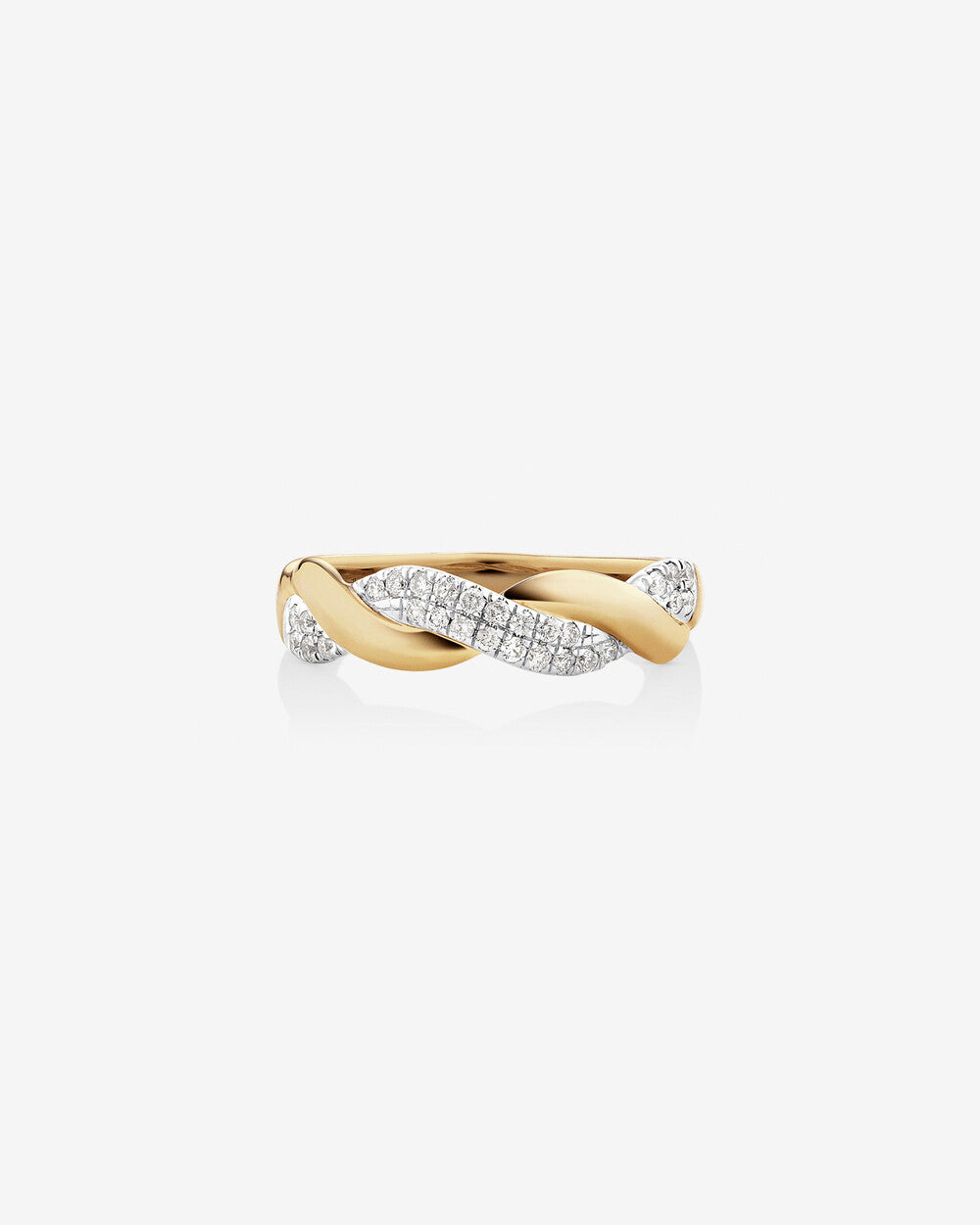 Twist Ring with 1/5 Carat TW of Diamonds in 14kt Yellow Gold Revat Jewels
