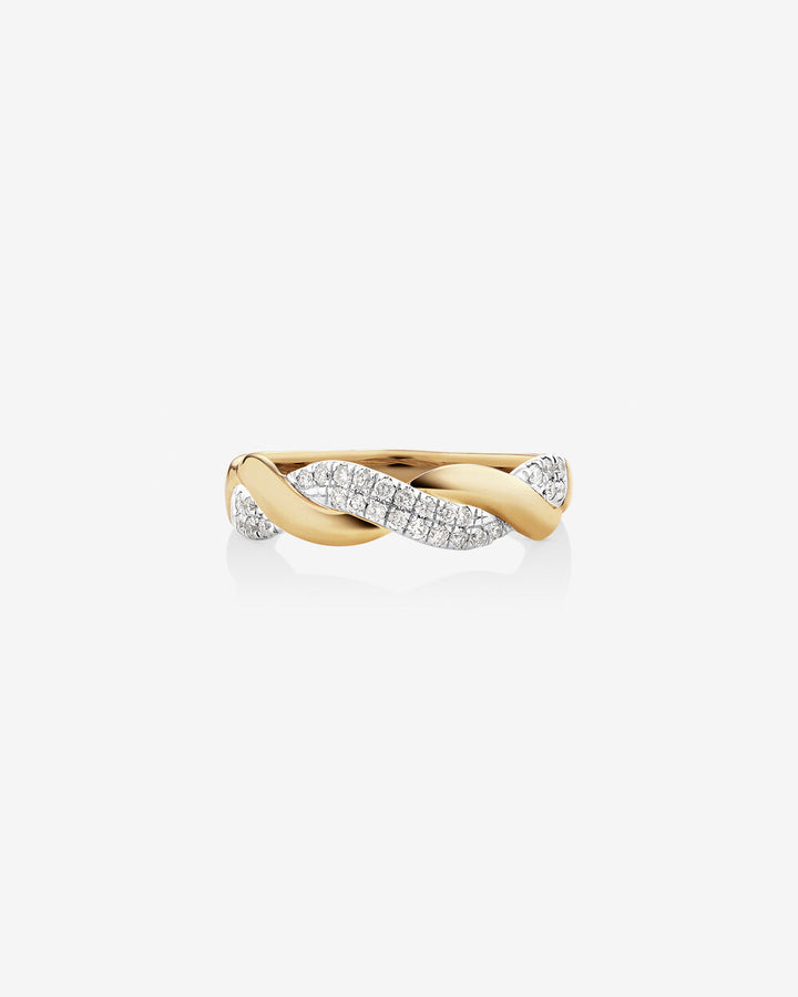 Twist Ring with 1/5 Carat TW of Diamonds in 14kt Yellow Gold