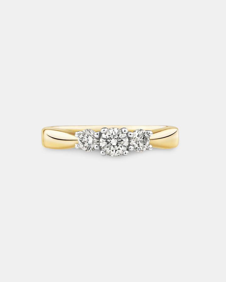 Engagement Ring with 0.50 Carat TW of Diamonds in 14kt Yellow/White Gold