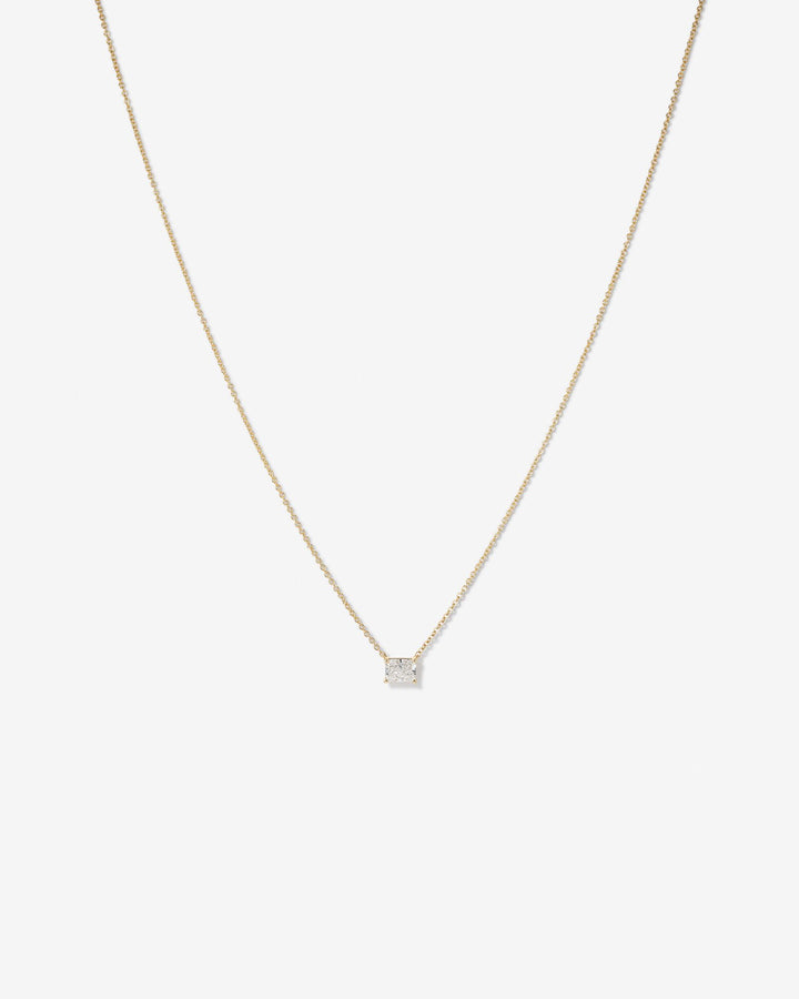 0.50 Carat TW Radiant Cut Laboratory-Grown Diamond Solitaire Necklace in 14kt Yellow Gold