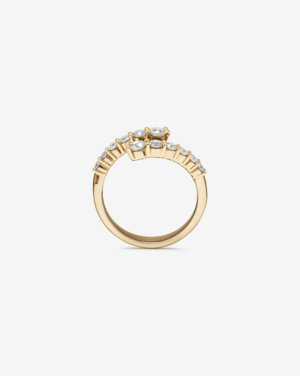 Bypass Ring with 1.00 Carat TW of Diamonds in 14kt Yellow Gold Revat Jewels