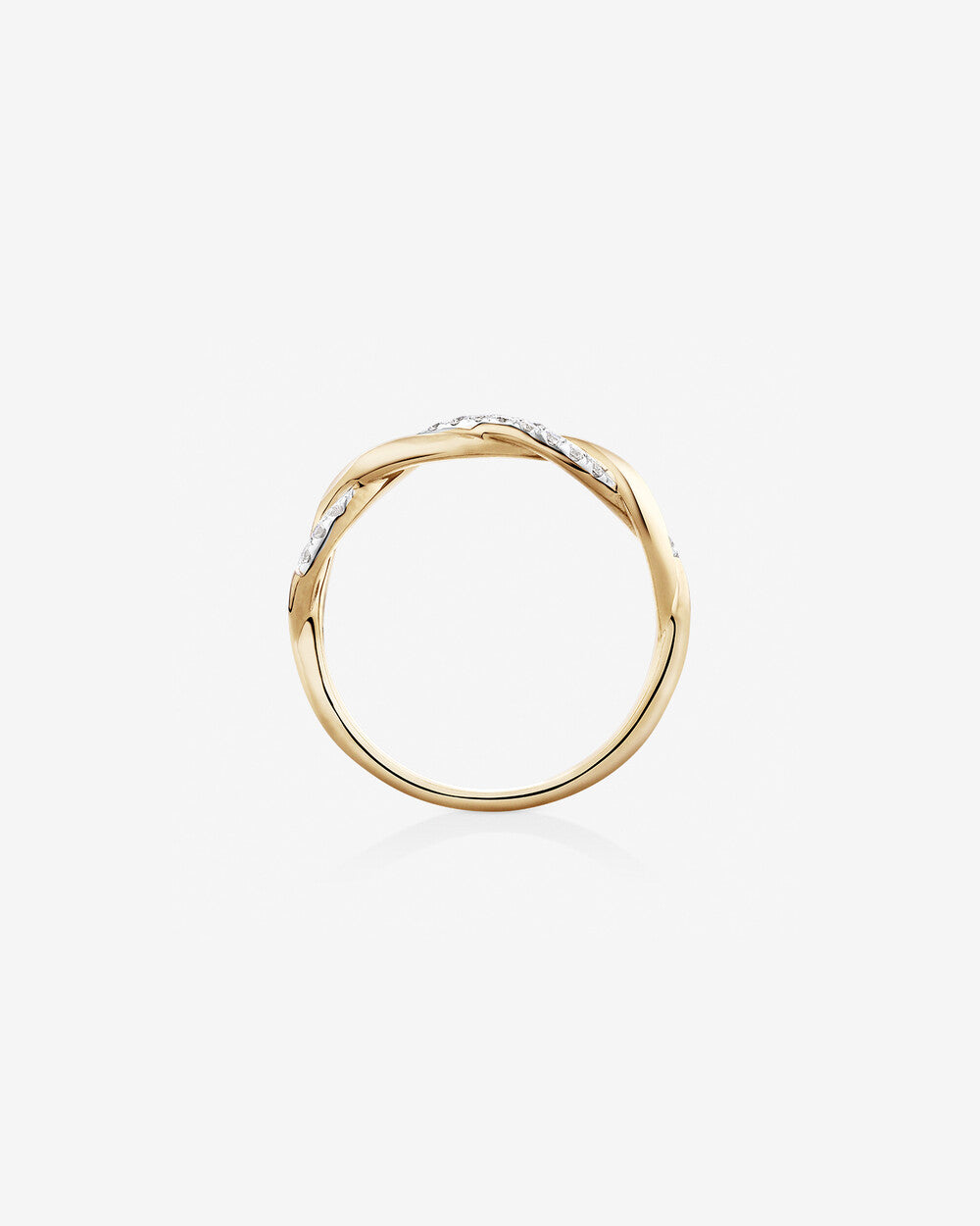 Twist Ring with 1/5 Carat TW of Diamonds in 14kt Yellow Gold Revat Jewels