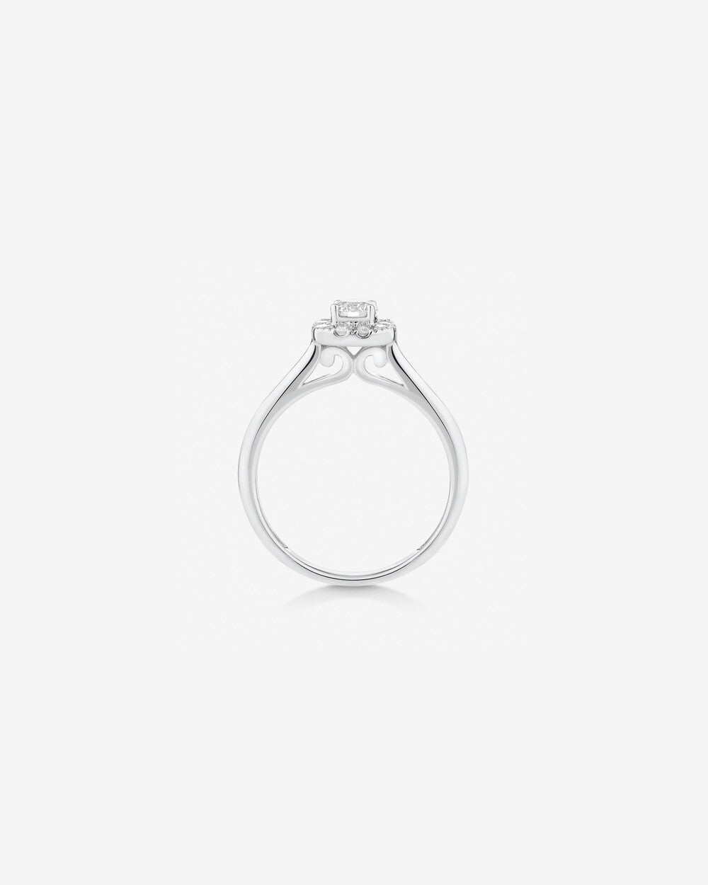 Engagement Ring with 0.50 Carat TW of Diamonds in 14kt White Gold Revat Jewels