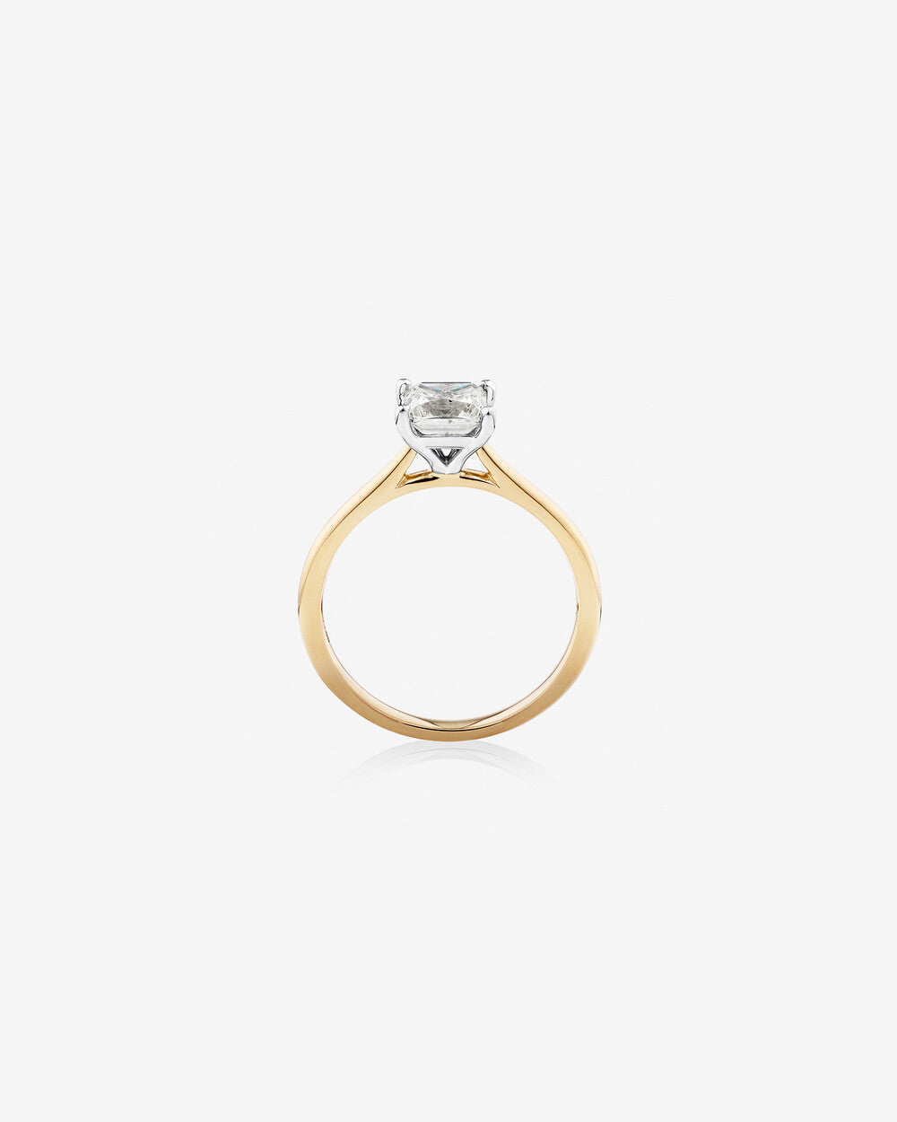 Solitaire Ring With 1 Carat TW Diamond In 14kt Yellow/White Gold