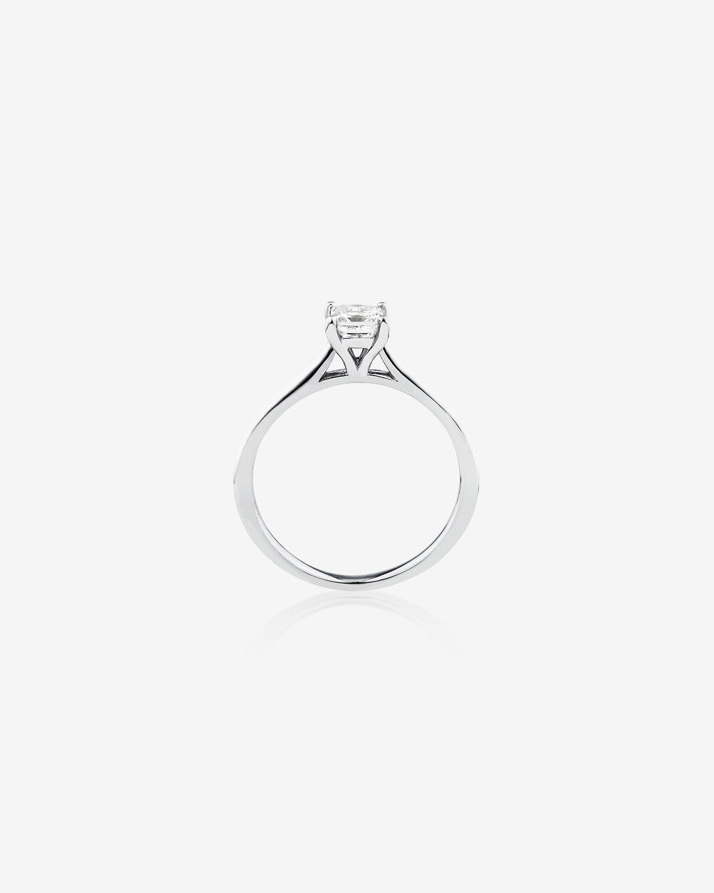 Solitaire Engagement Ring with a 0.50 Carat TW Princess Cut Diamond in 14kt White Gold