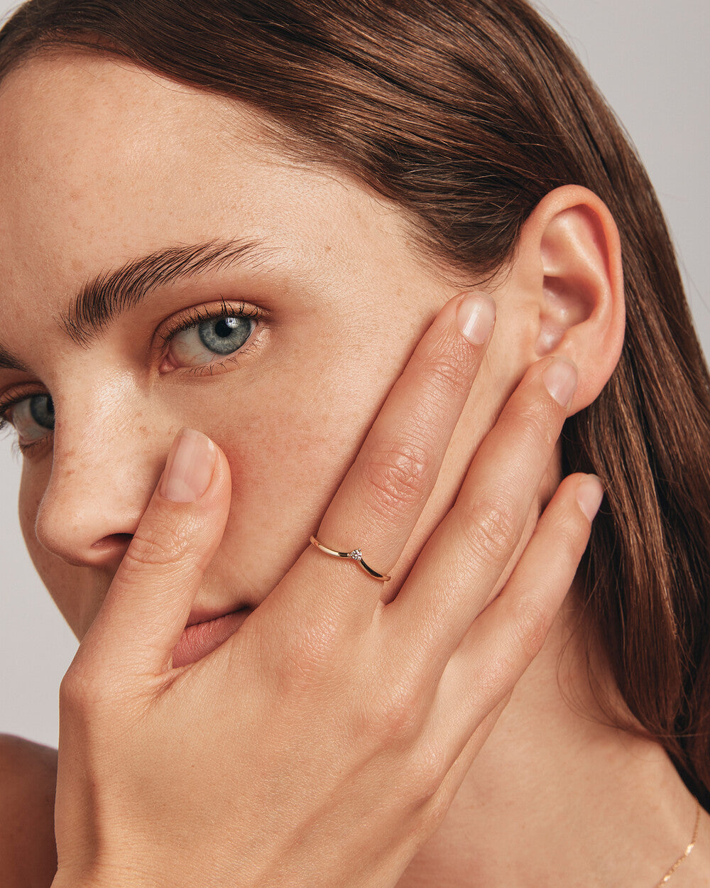 Diamond Accent Chevron Ring in 14kt Yellow Gold Revat Jewels