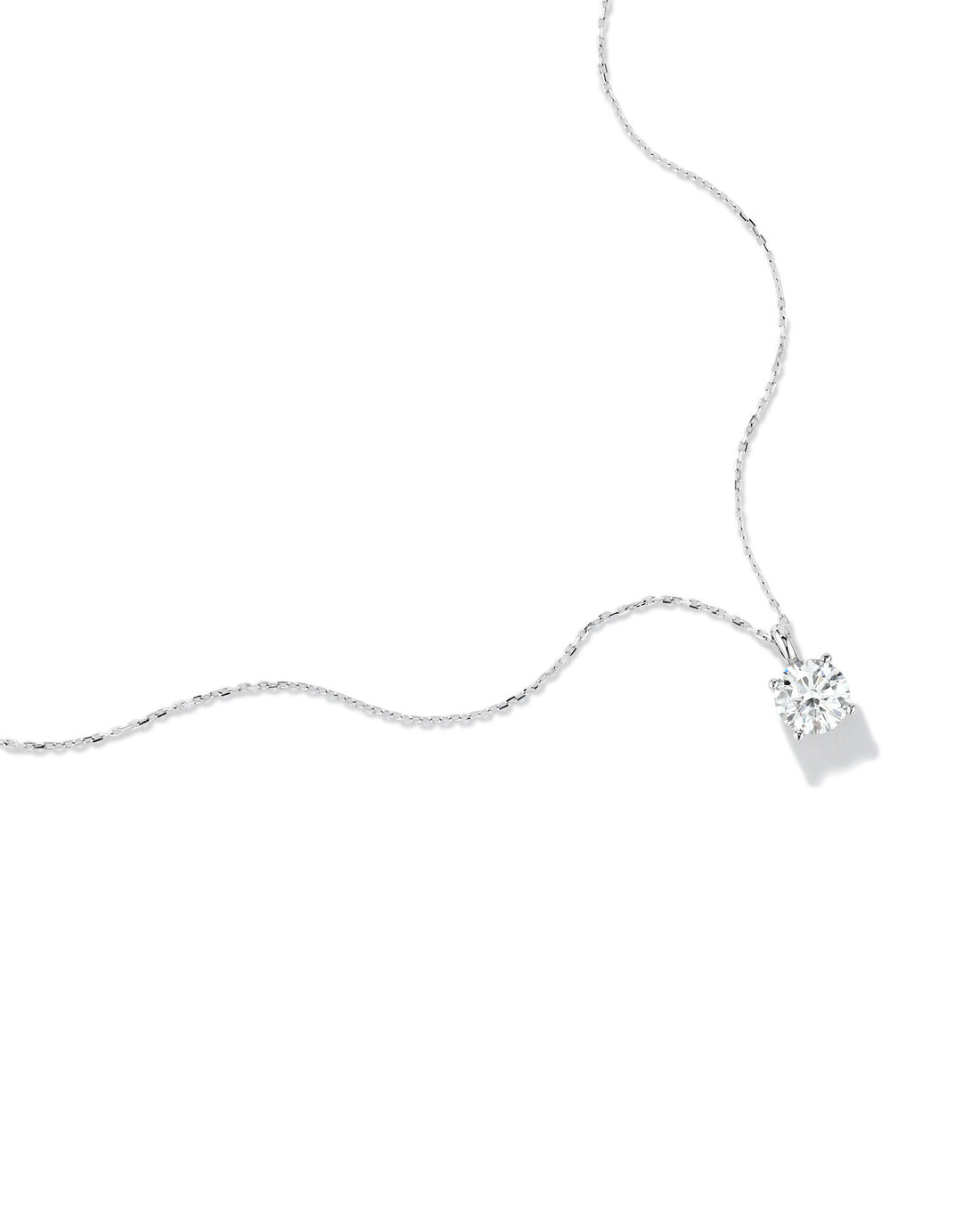 1.00 Carat TW Laboratory-Grown Diamond Solitaire Pendant in 14kt White Gold