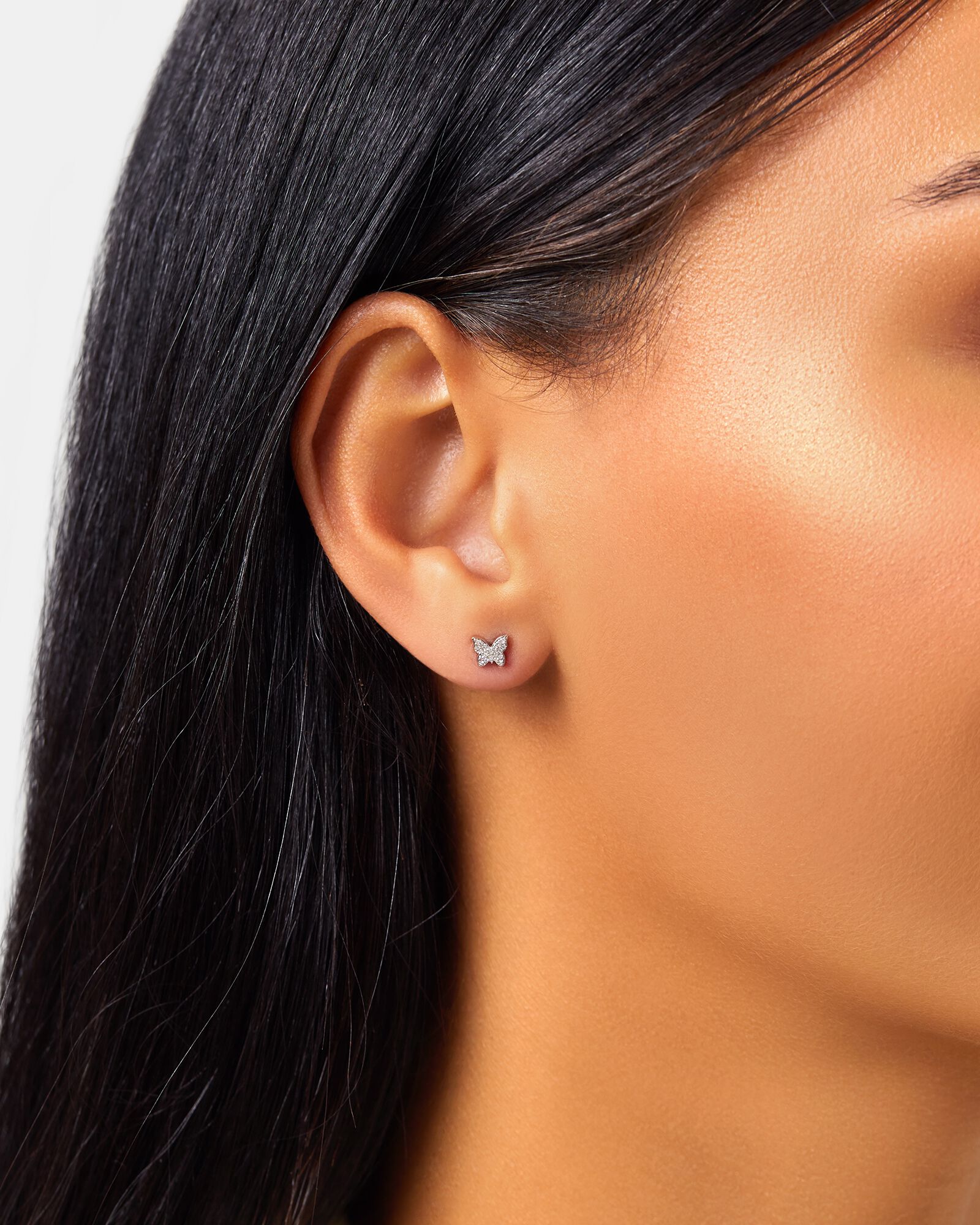 Mini Butterfly Earrings with Laboratory-Grown Diamonds Revat Jewels