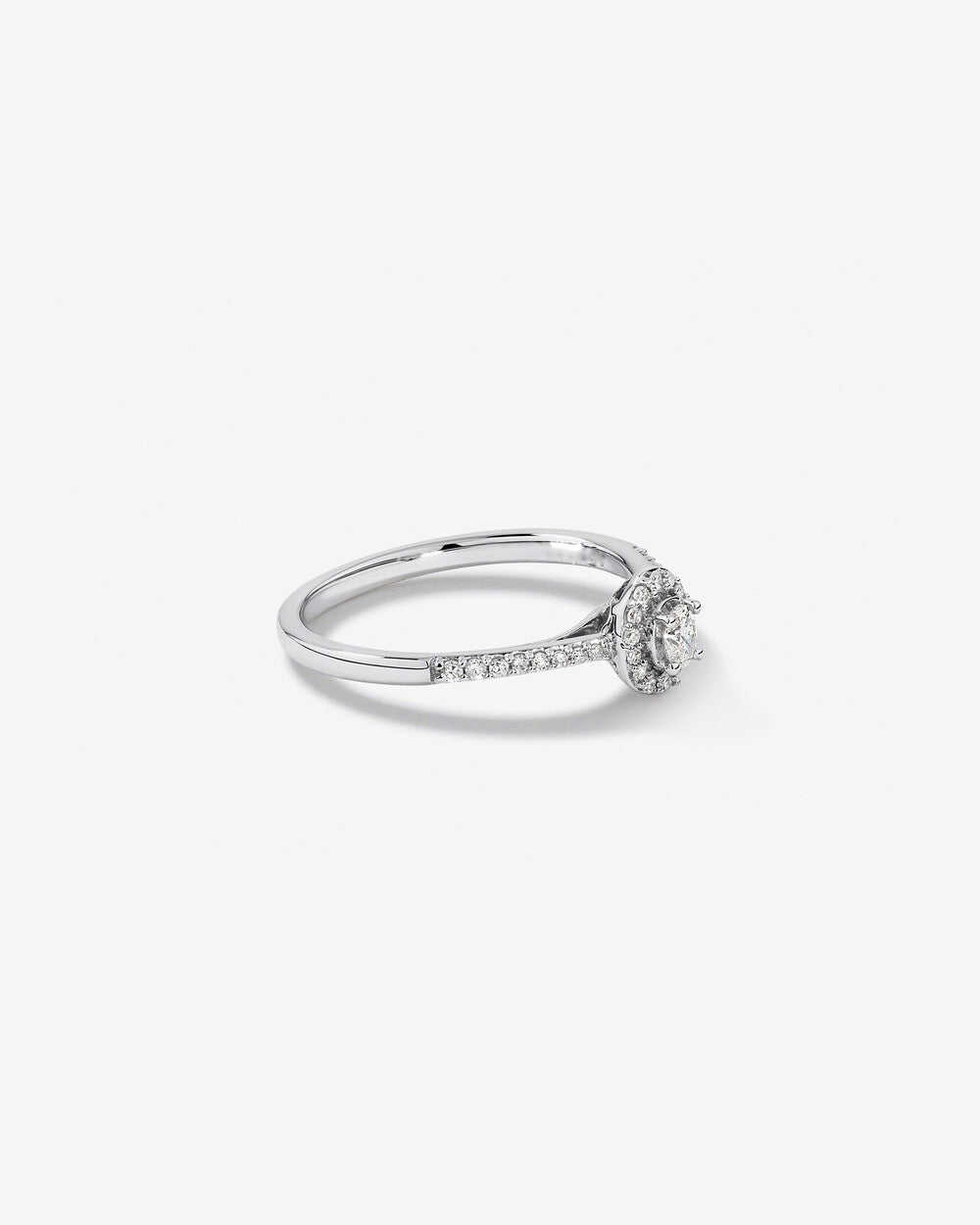 Engagement Ring with .20TW of Diamonds in 10k White Gold