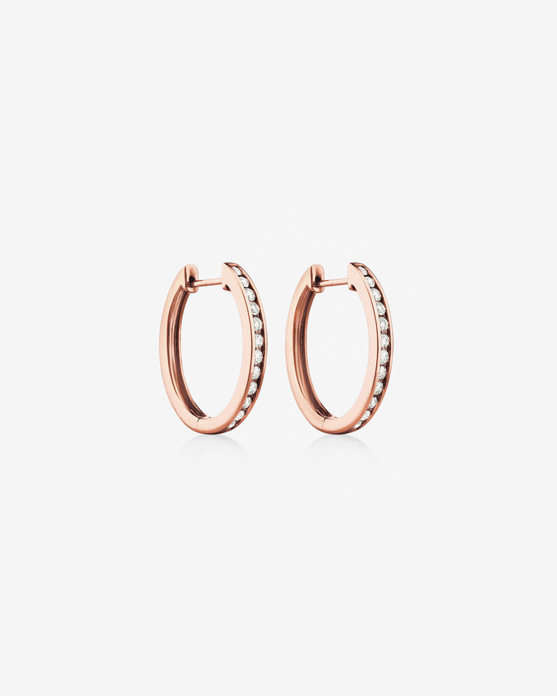 Huggie Earrings with 0.50 Carat TW of Diamonds in Rose Gold